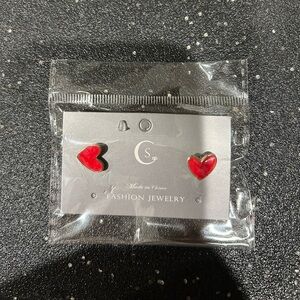 Red heart ❤️ studs